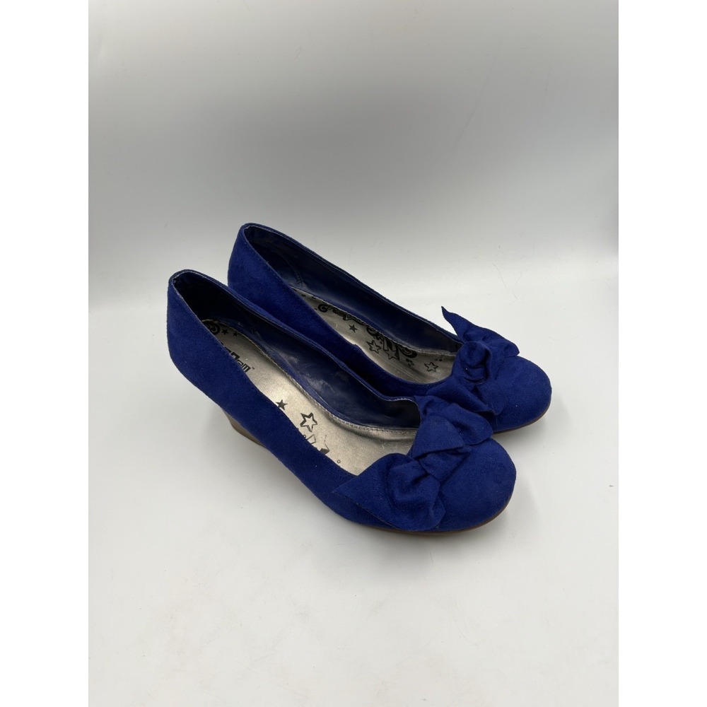 Brash Blue Katy Bow Wedge Shoes Women's US Size 11
